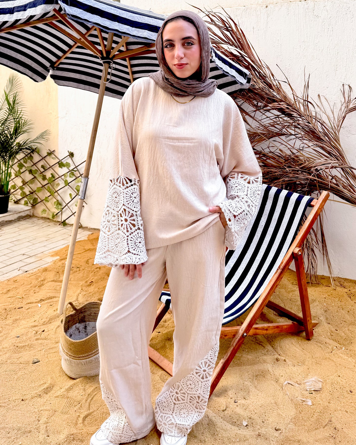 Beige breeze two-piece set