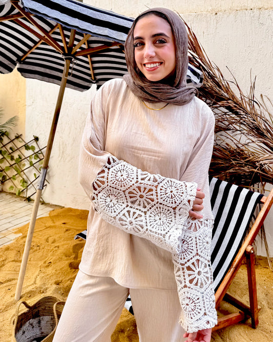 Beige breeze two-piece set