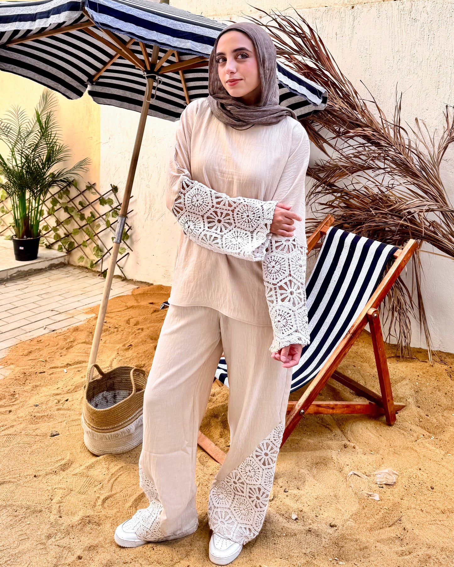 Beige breeze two-piece set