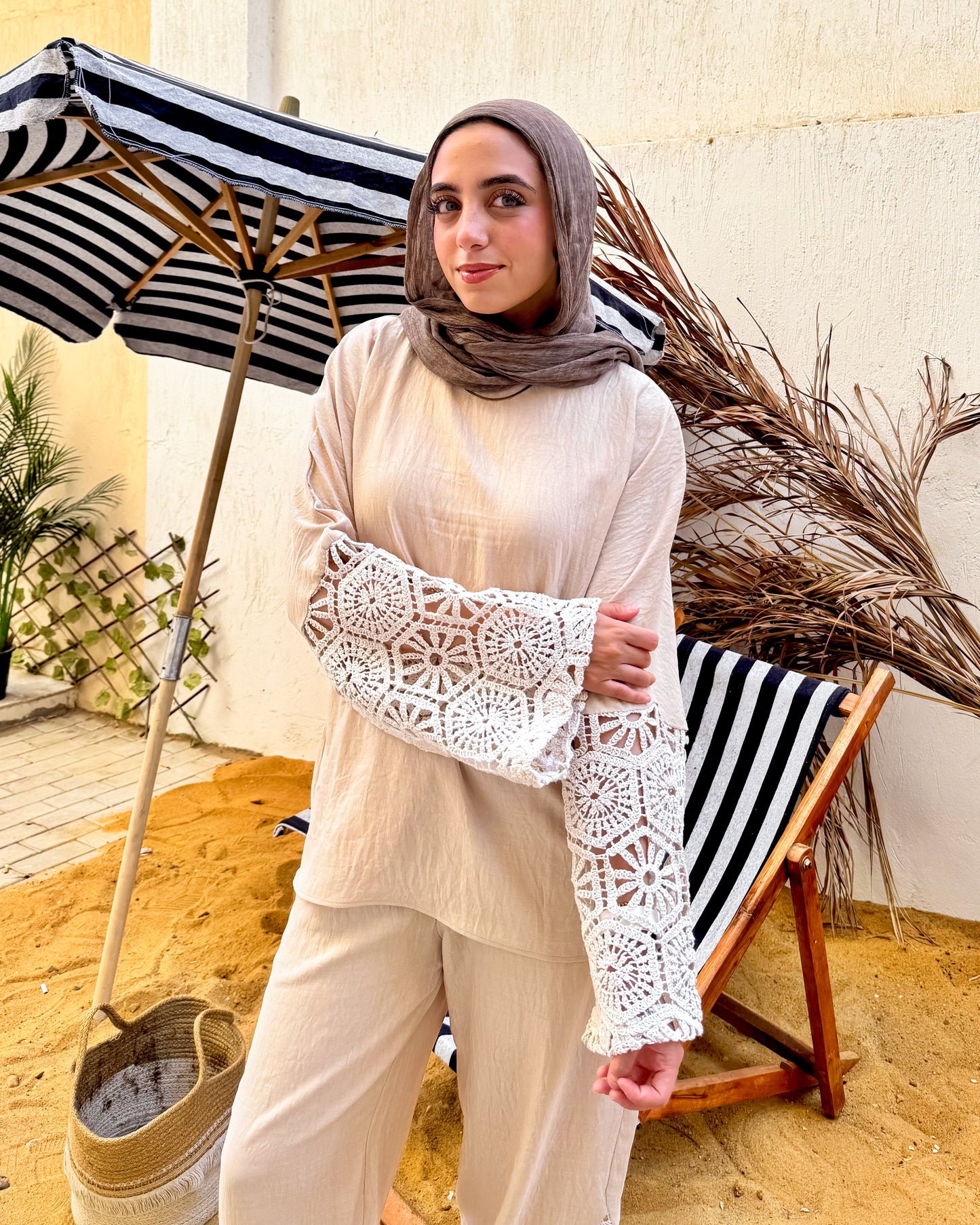 Beige breeze two-piece set
