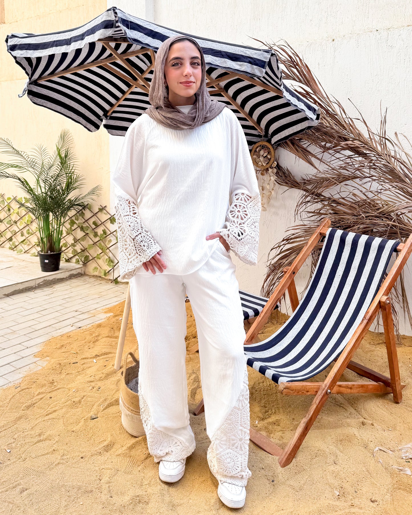 Off-white breeze two-piece set