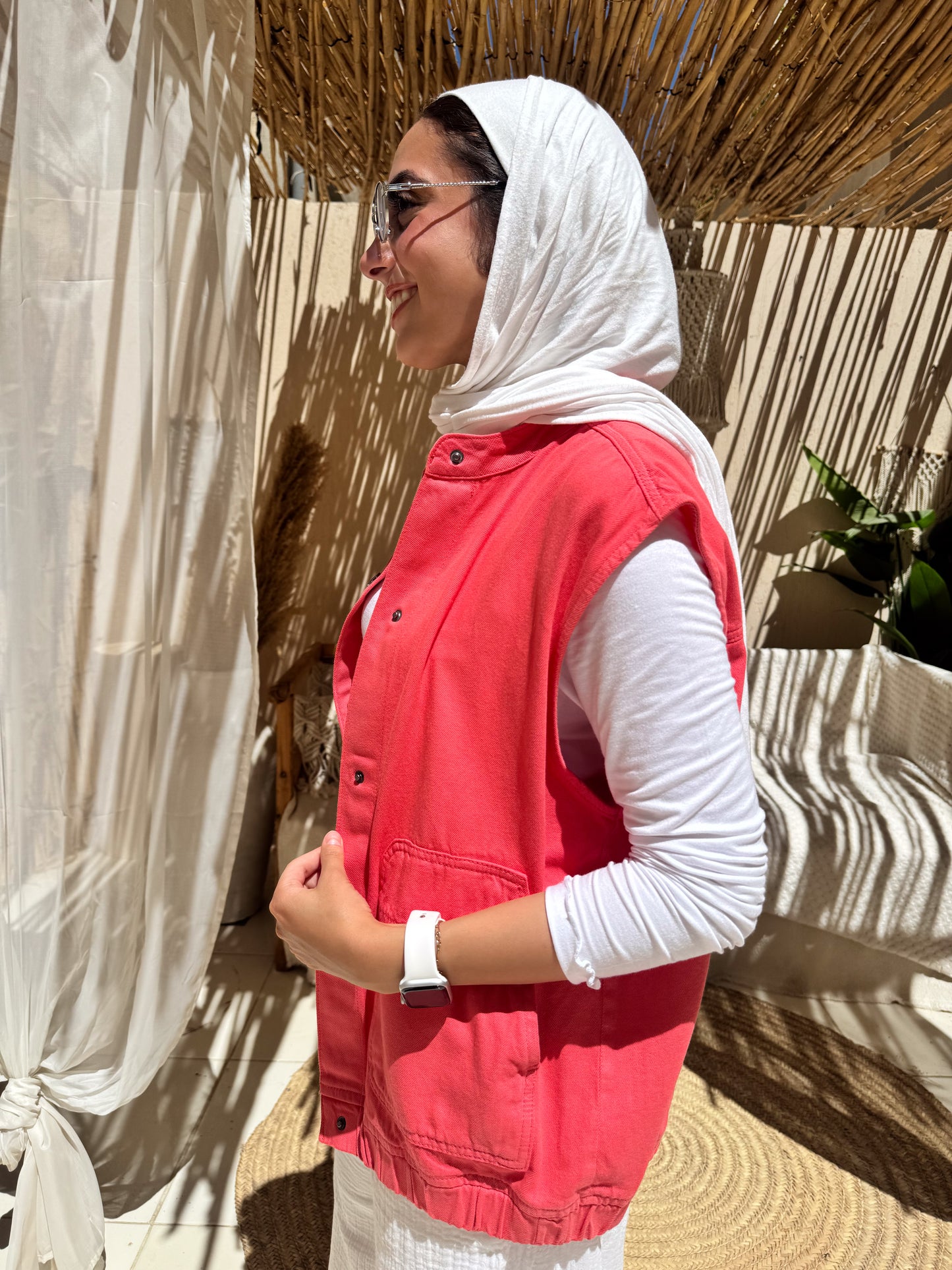 Coral Orange Summer Vest