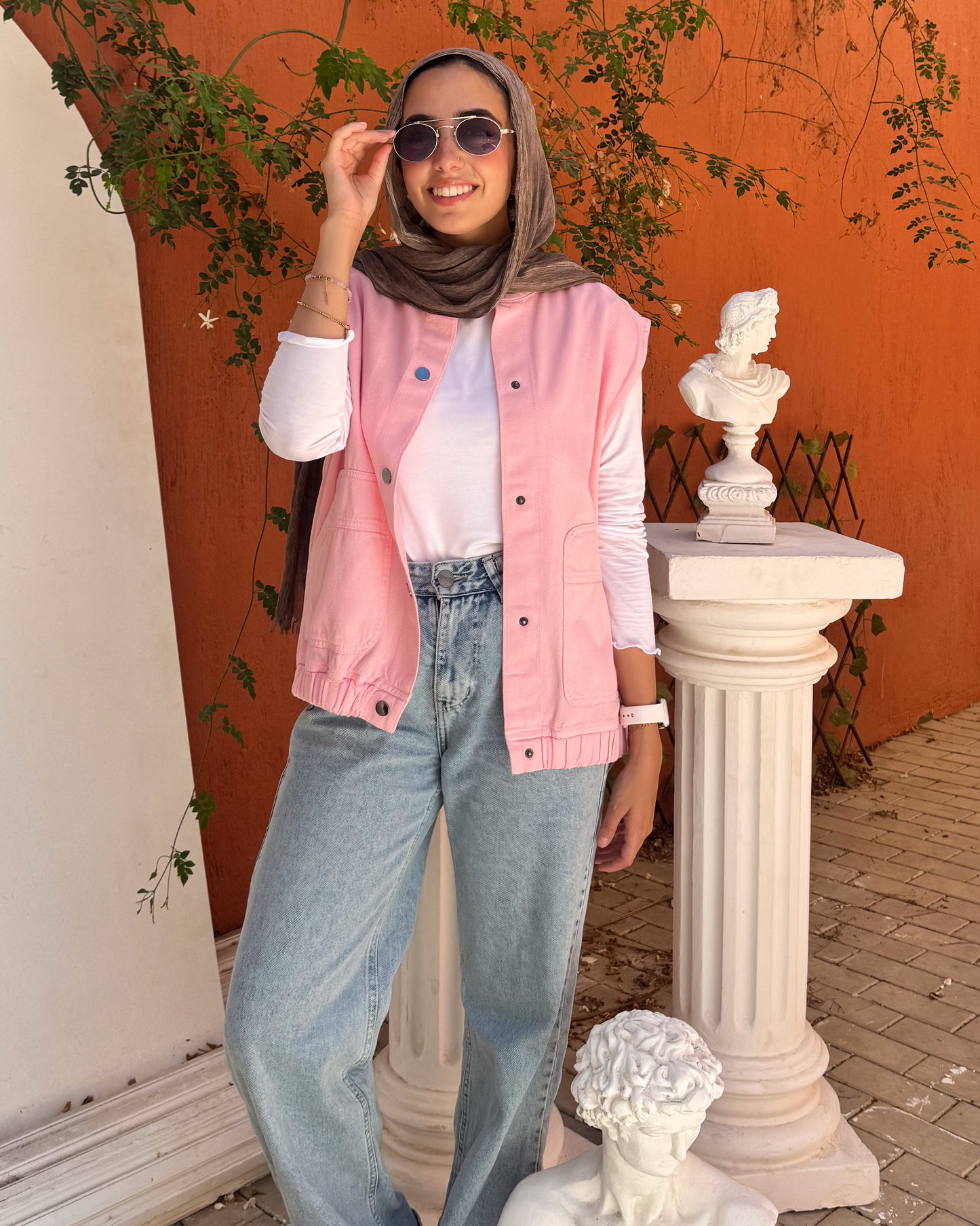 Pink summer sleeveless Vest