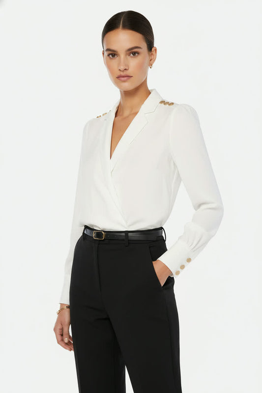 Off-White bodysuit shirt - Seamless Tucked Look
