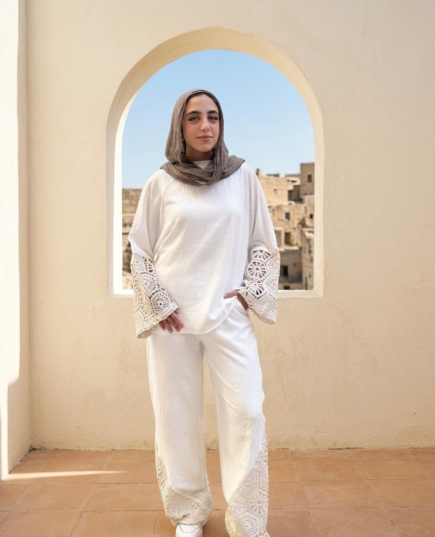 Off-white breeze two-piece set with Pants Liner