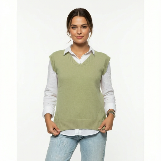 V-Neck Knit Vest – pistage