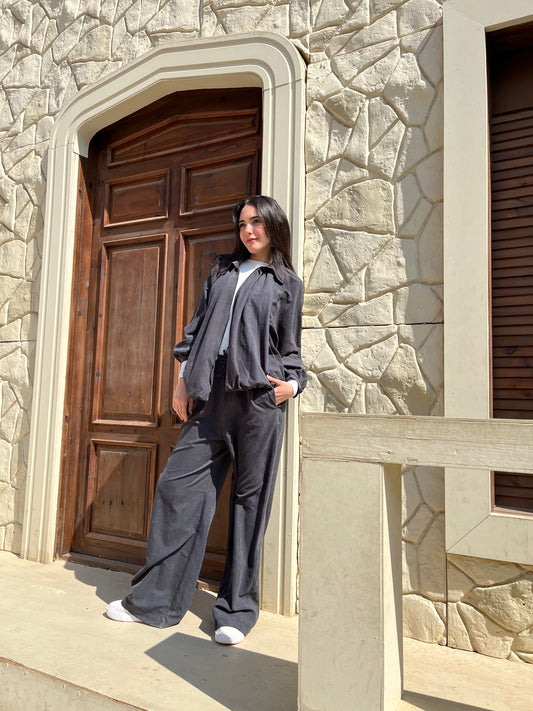 Black Casual Chic Set – Effortless Everyday Elegance