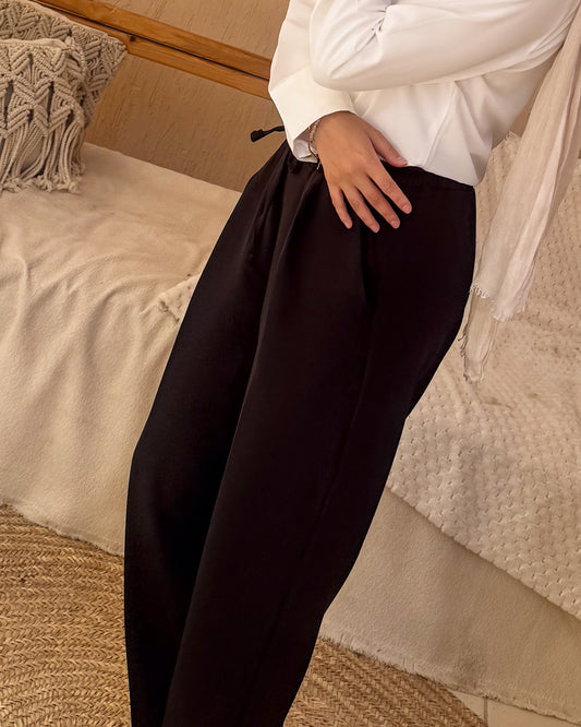Pleated Black Pants